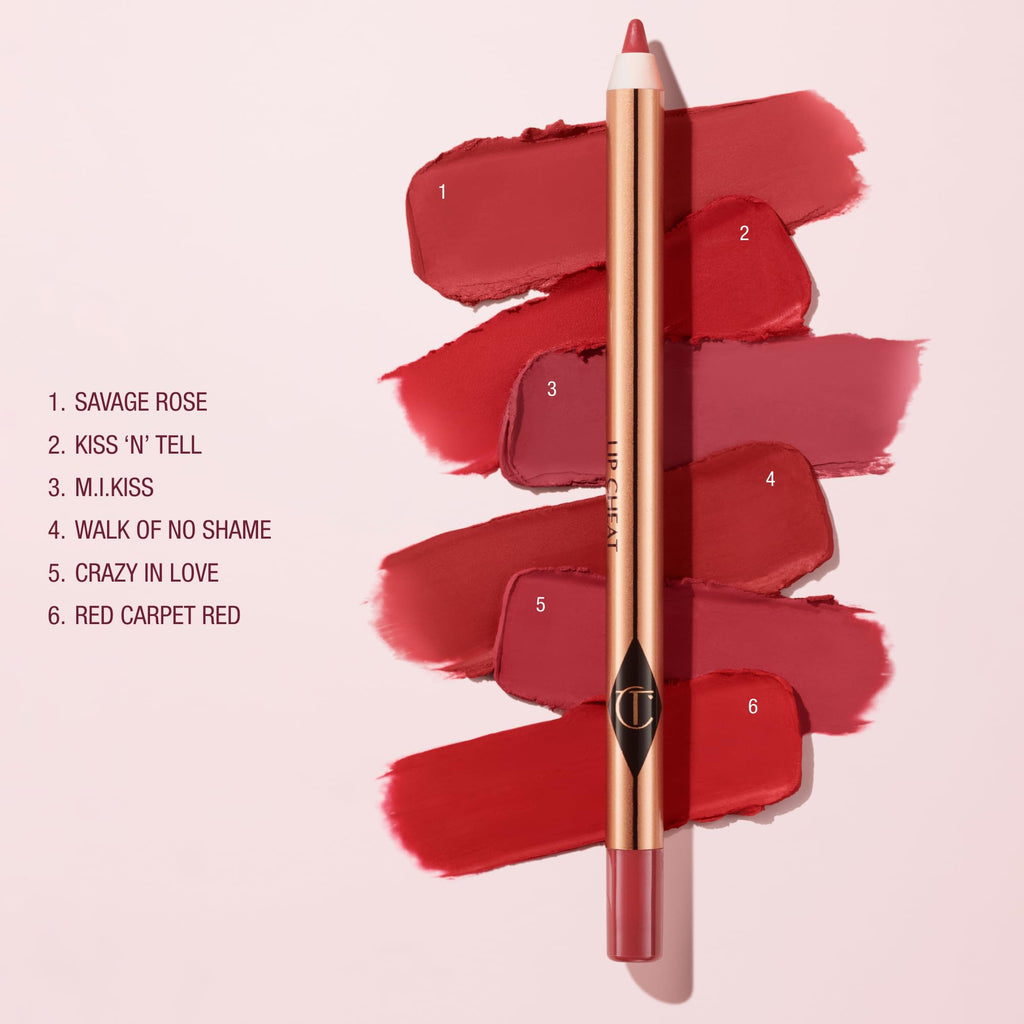 Charlotte Tilbury Lip Cheat Lip Liner Pencil - Gives Lips a Fuller-Looking, Defined Pout - Enriched with Jojoba Oil & Hyaluronic Acid - Waterproof, Smudge-Proof & Transfer-Proof