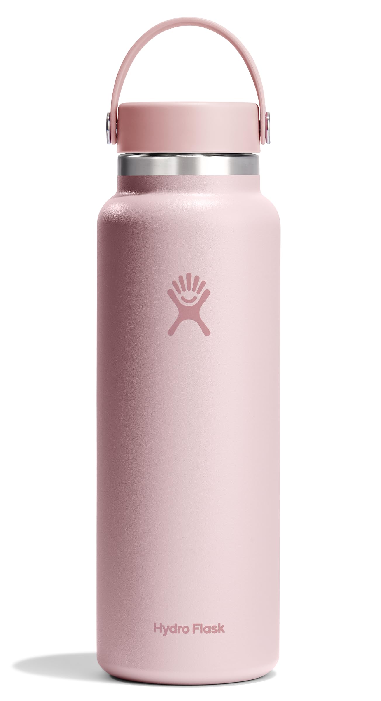 Hydro Flask Water Bottle - Insulated Stainless Steel - Wide Mouth Flex Lid, Non Spill, Leakproof and Refillable in 32 Oz White