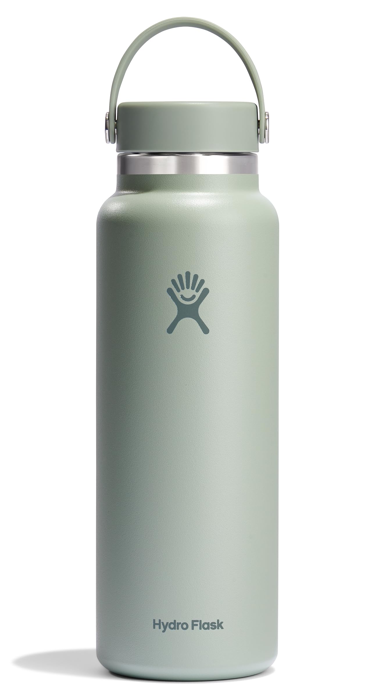 Hydro Flask Water Bottle - Insulated Stainless Steel - Wide Mouth Flex Lid, Non Spill, Leakproof and Refillable in 32 Oz White
