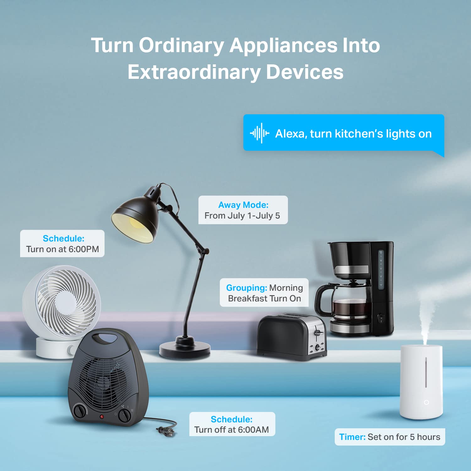 Kasa Smart Plug Mini 15A, Apple HomeKit Supported, Smart Outlet Works with Siri, Alexa & Google Home, UL Certified, App Control, Scheduling, Timer, 2.4G WiFi Only, 4 Count (Pack of 1) (EP25P4), White