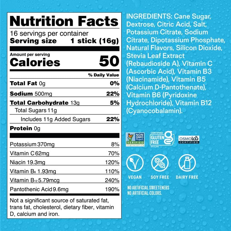 Liquid I.V.® Hydration Multiplier - Lemon Lime | Electrolyte Powder Drink Mix | 1 Pack (16 Servings)
