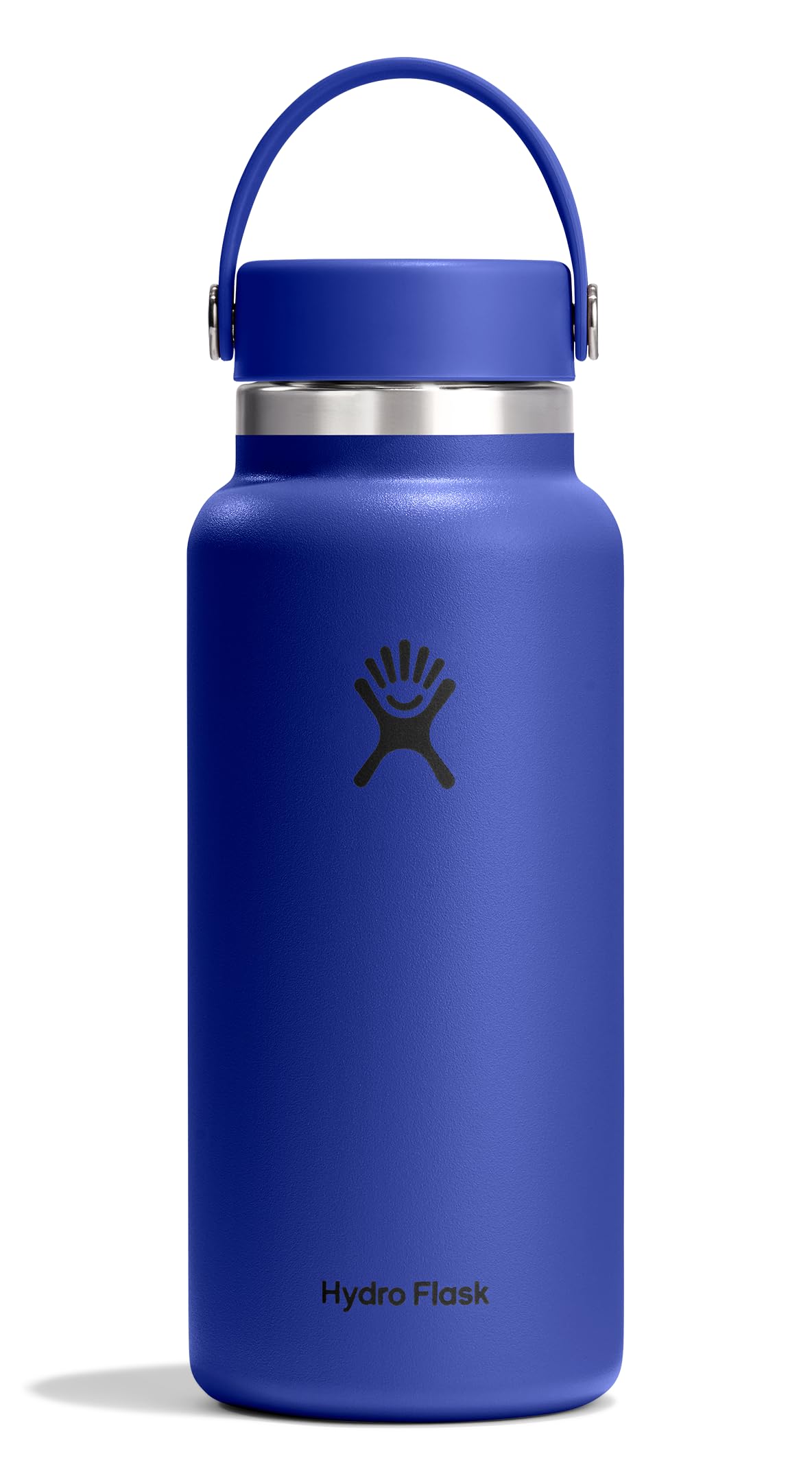 Hydro Flask Water Bottle - Insulated Stainless Steel - Wide Mouth Flex Lid, Non Spill, Leakproof and Refillable in 32 Oz White
