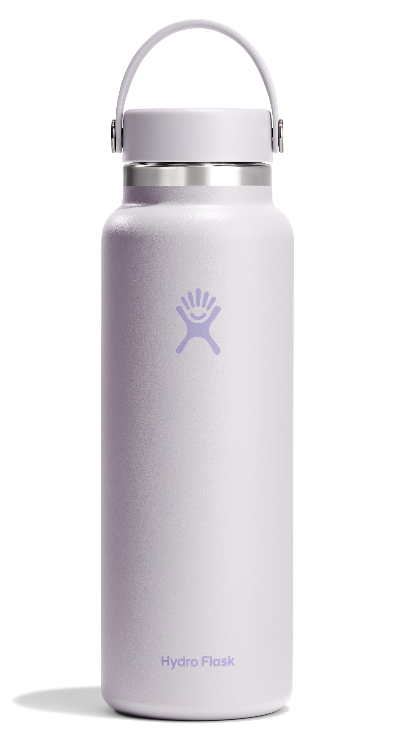 Hydro Flask Water Bottle - Insulated Stainless Steel - Wide Mouth Flex Lid, Non Spill, Leakproof and Refillable in 32 Oz White