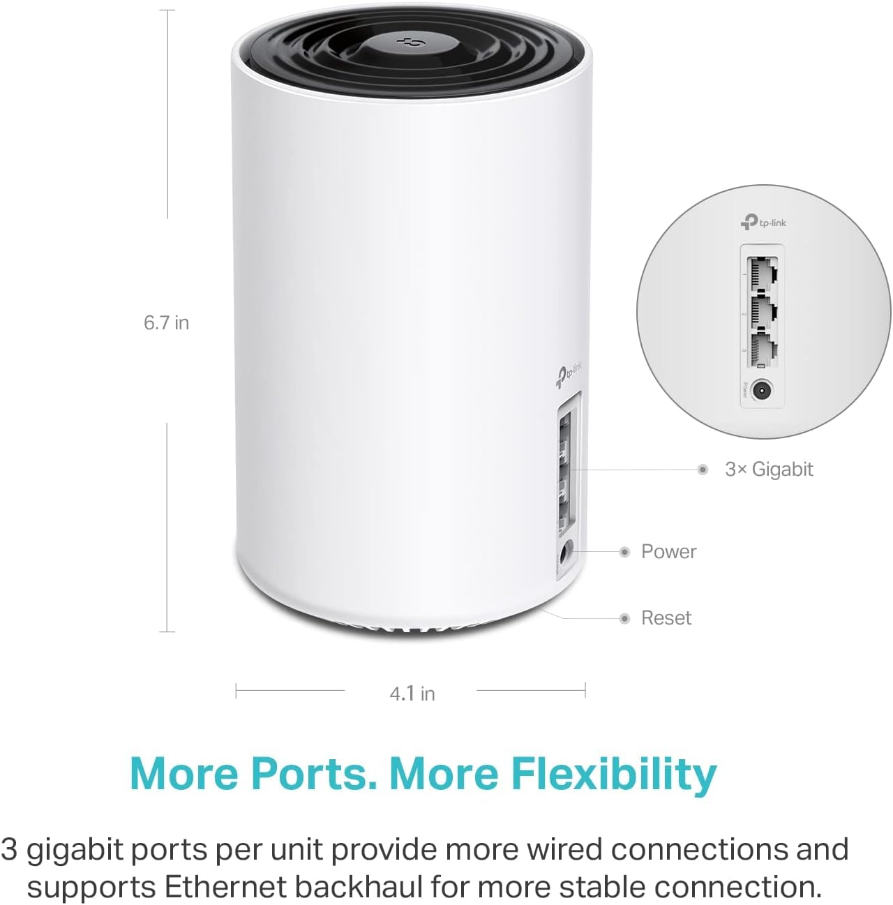 TP-Link Deco XE75 AXE5400 Tri-Band WiFi 6E Mesh System - Wi-Fi up to 7200 Sq.Ft, Engadget Rated Best Mesh for Most People, Replaces WiFi Router and Extender, AI-Driven Mesh New 6GHz Band, 3-Pack