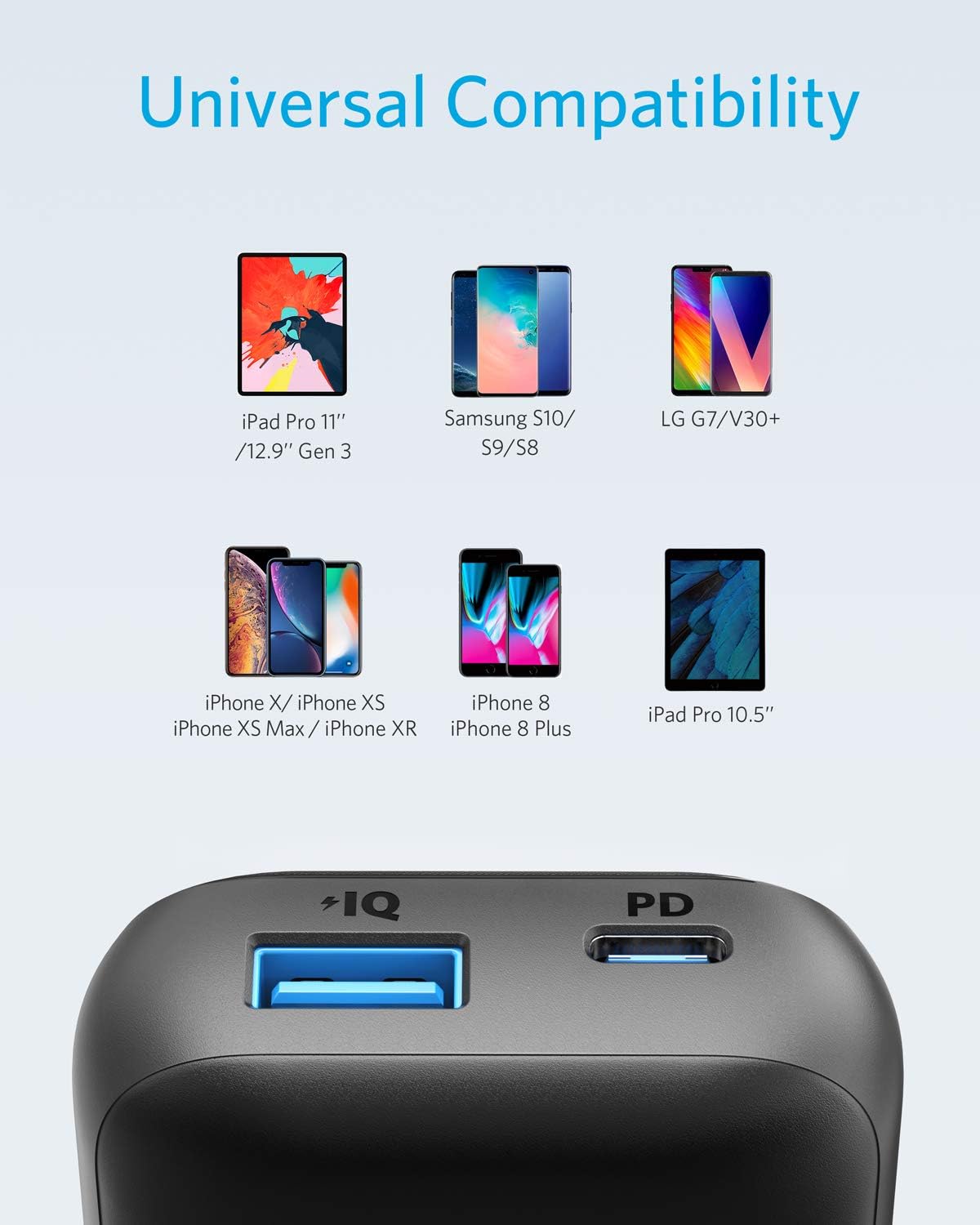 Anker PowerCore 10000 PD Redux, 10000mAh Power Bank USB-C Power Delivery (18W) Portable Charger for iPhone 11/11 Pro / 11 Pro Max / 8 / X/XS Samsung S10, Pixel 3/3XL, iPad Pro 2018, and More