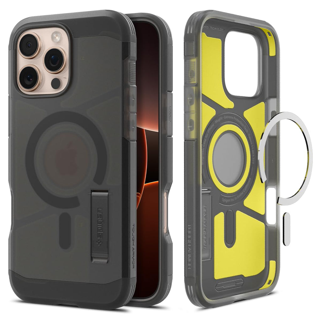 Spigen Tough Armor MagFit Designed for iPhone 15 Case (2023) [Kickstand] [Military-Grade Protection] Compatible with MagSafe - Black