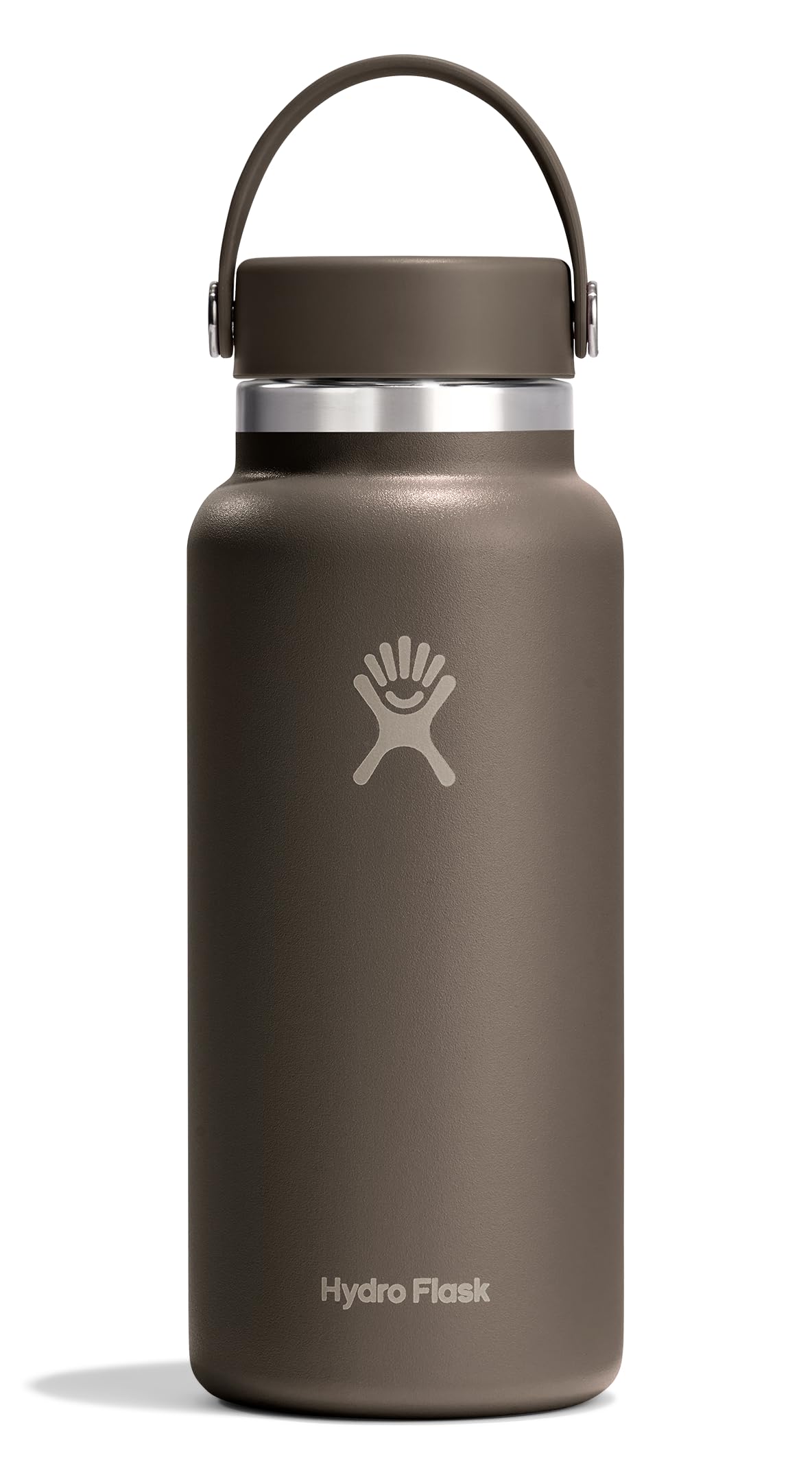 Hydro Flask Water Bottle - Insulated Stainless Steel - Wide Mouth Flex Lid, Non Spill, Leakproof and Refillable in 32 Oz White