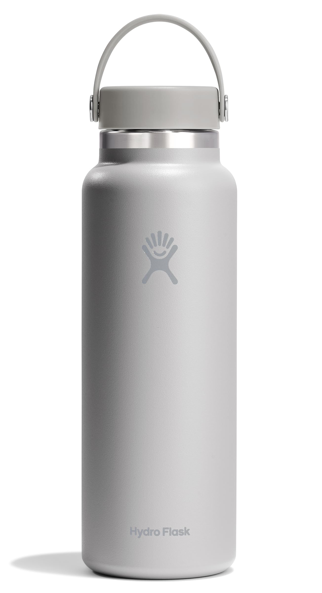 Hydro Flask Water Bottle - Insulated Stainless Steel - Wide Mouth Flex Lid, Non Spill, Leakproof and Refillable in 32 Oz White
