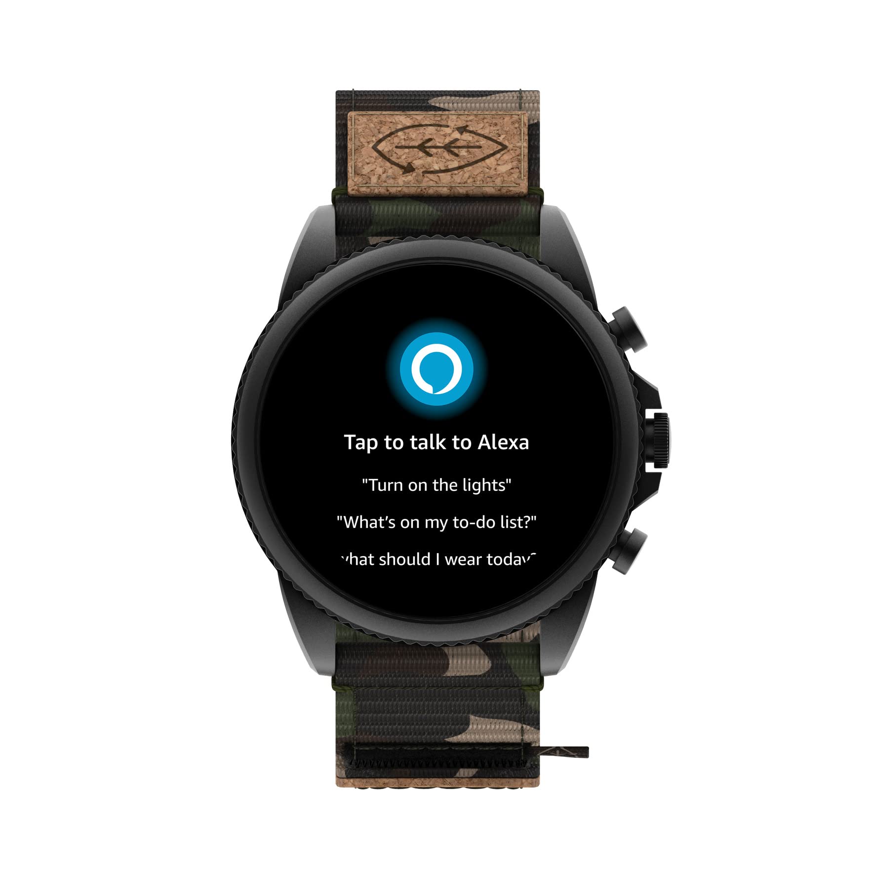 Fossil Men's Gen 6 44mm Stainless Steel and Silicone Touchscreen Smart Watch, Color: Black (Model: FTW4061V)