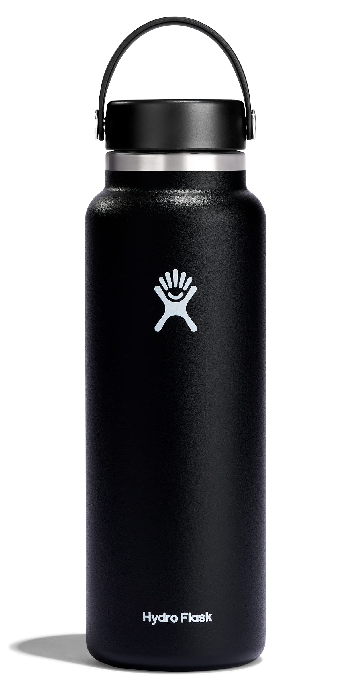 Hydro Flask Water Bottle - Insulated Stainless Steel - Wide Mouth Flex Lid, Non Spill, Leakproof and Refillable in 32 Oz White