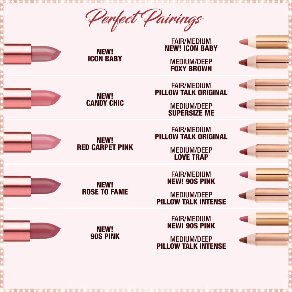 Charlotte Tilbury Lip Cheat Lip Liner Pencil - Gives Lips a Fuller-Looking, Defined Pout - Enriched with Jojoba Oil & Hyaluronic Acid - Waterproof, Smudge-Proof & Transfer-Proof