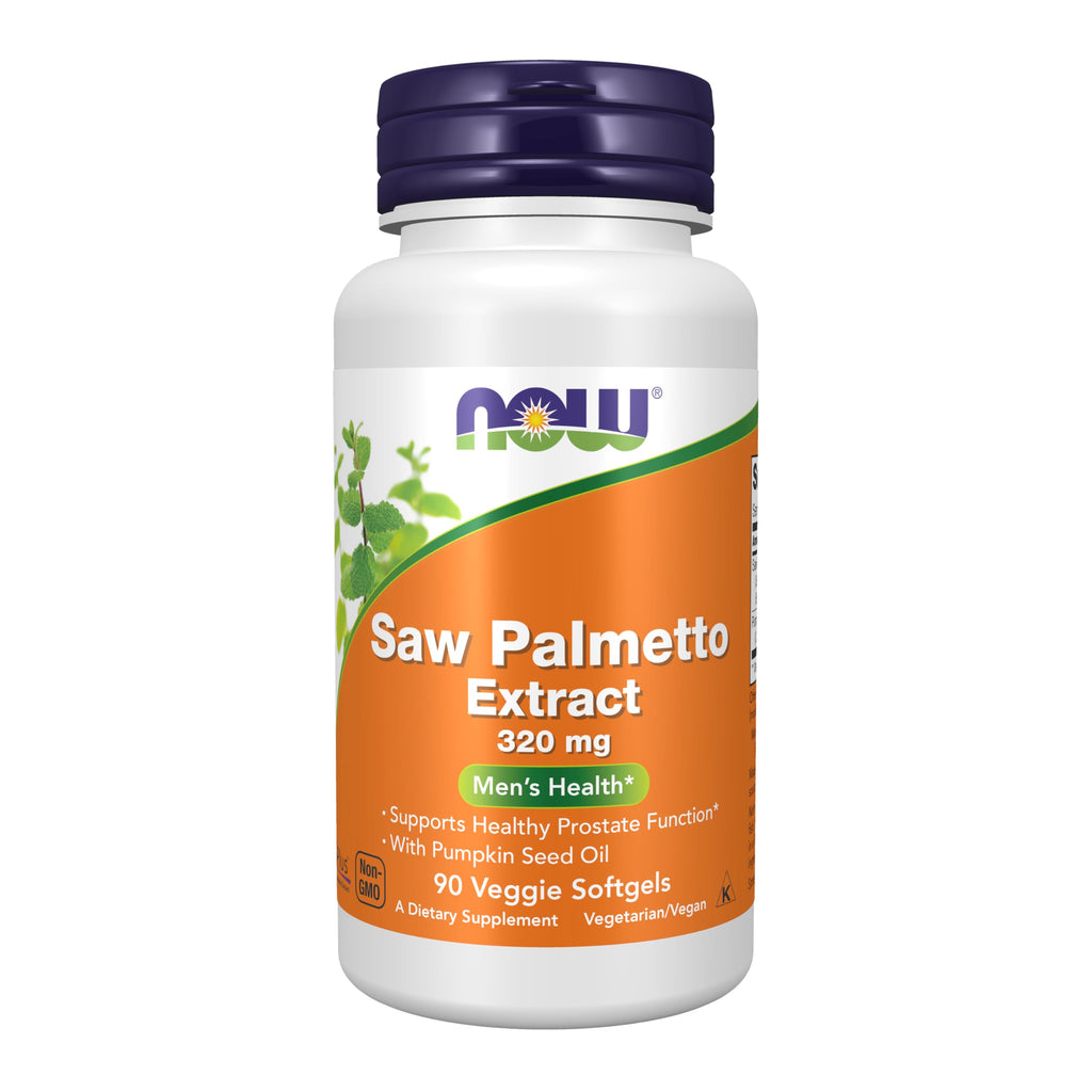 NOW Supplements, Saw Palmetto Extract 320 mg with Pumpkin Seed Oil, Men's Health*, 90 Veg Softgels