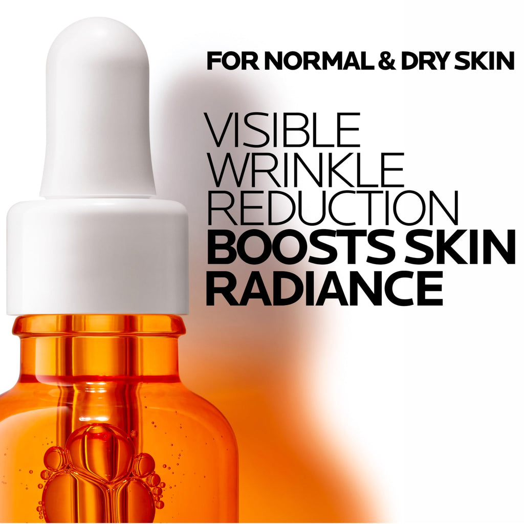 La Roche-Posay Pure 12% Vitamin C Serum For Face With Hyaluronic Acid & Salicylic Acid, Hydrating Face Serum, Boost Radiance & Reduce Wrinkles, 2 Formulas for Normal or Oily Skin Control