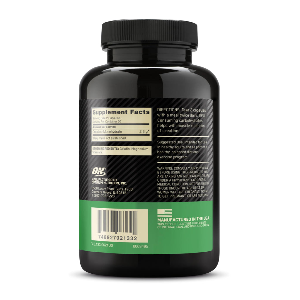 Optimum Nutrition Micronized Creatine Monohydrate Powder, Unflavored, 120 Servings, 600 Grams (Packaging May Vary)