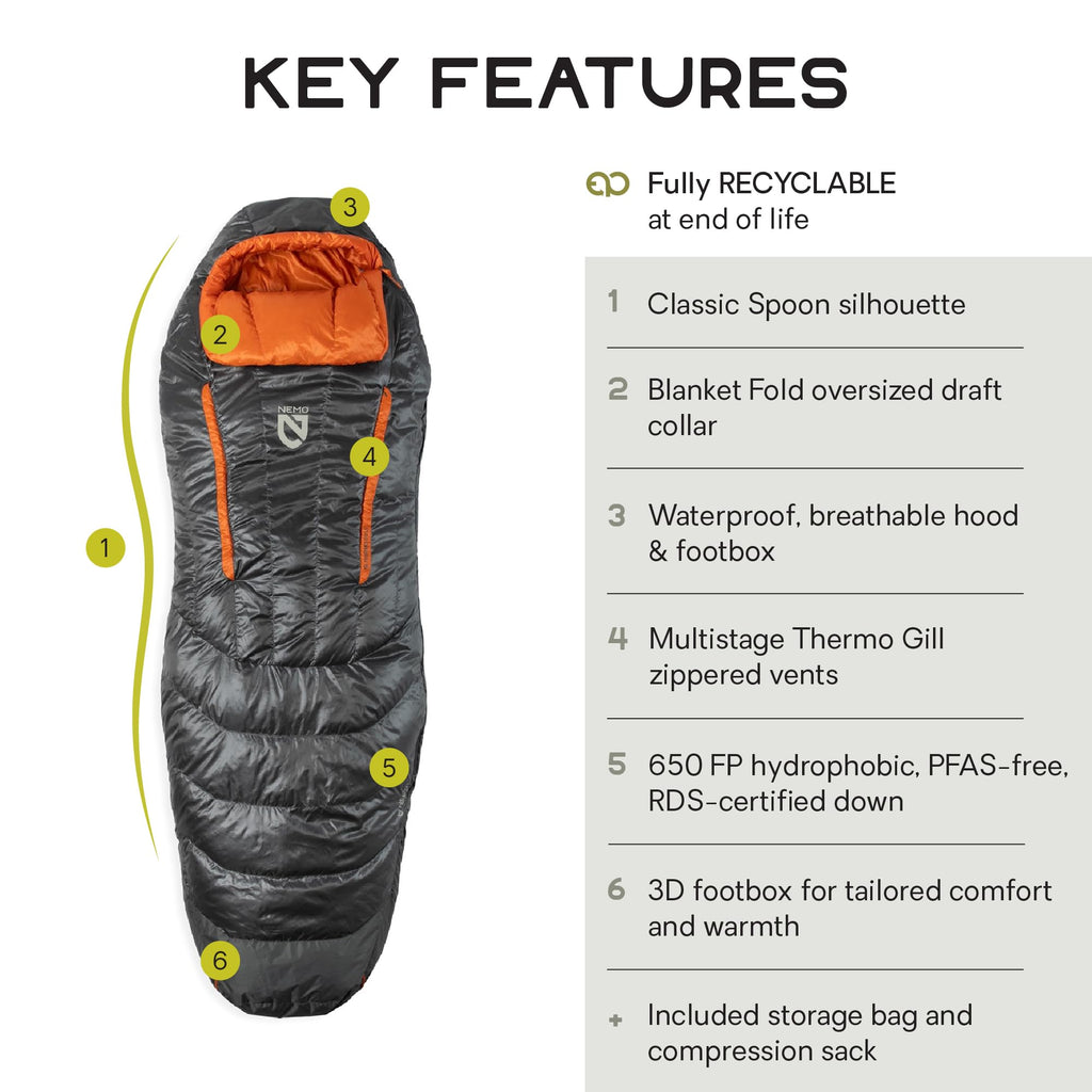 NEMO Equipment Disco Men's & Women's Endless Promise Down Sleeping Bag