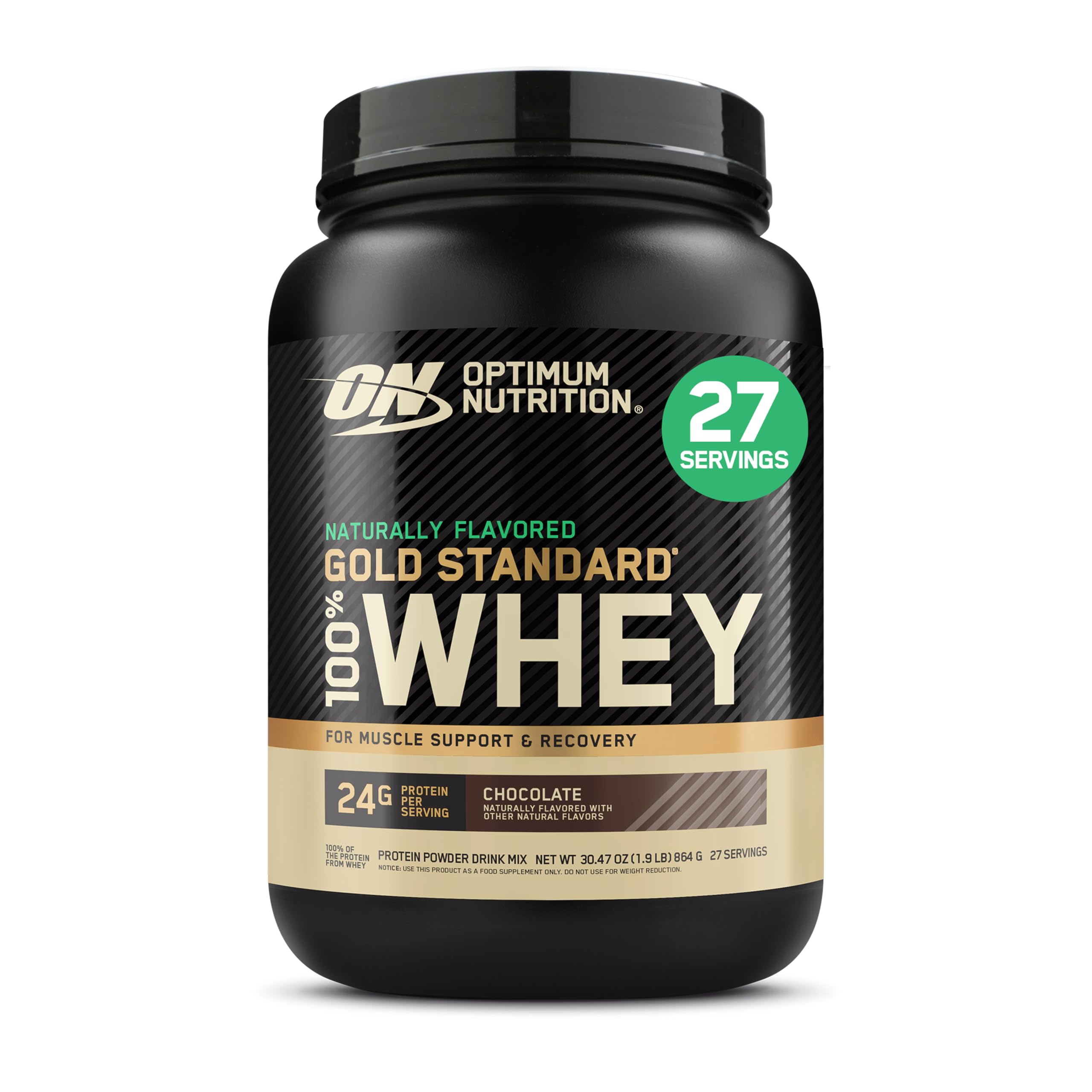 Optimum Nutrition Gold Standard 100% Whey Protein Powder, Double Rich Chocolate, 5 Pound (Packaging May Vary)