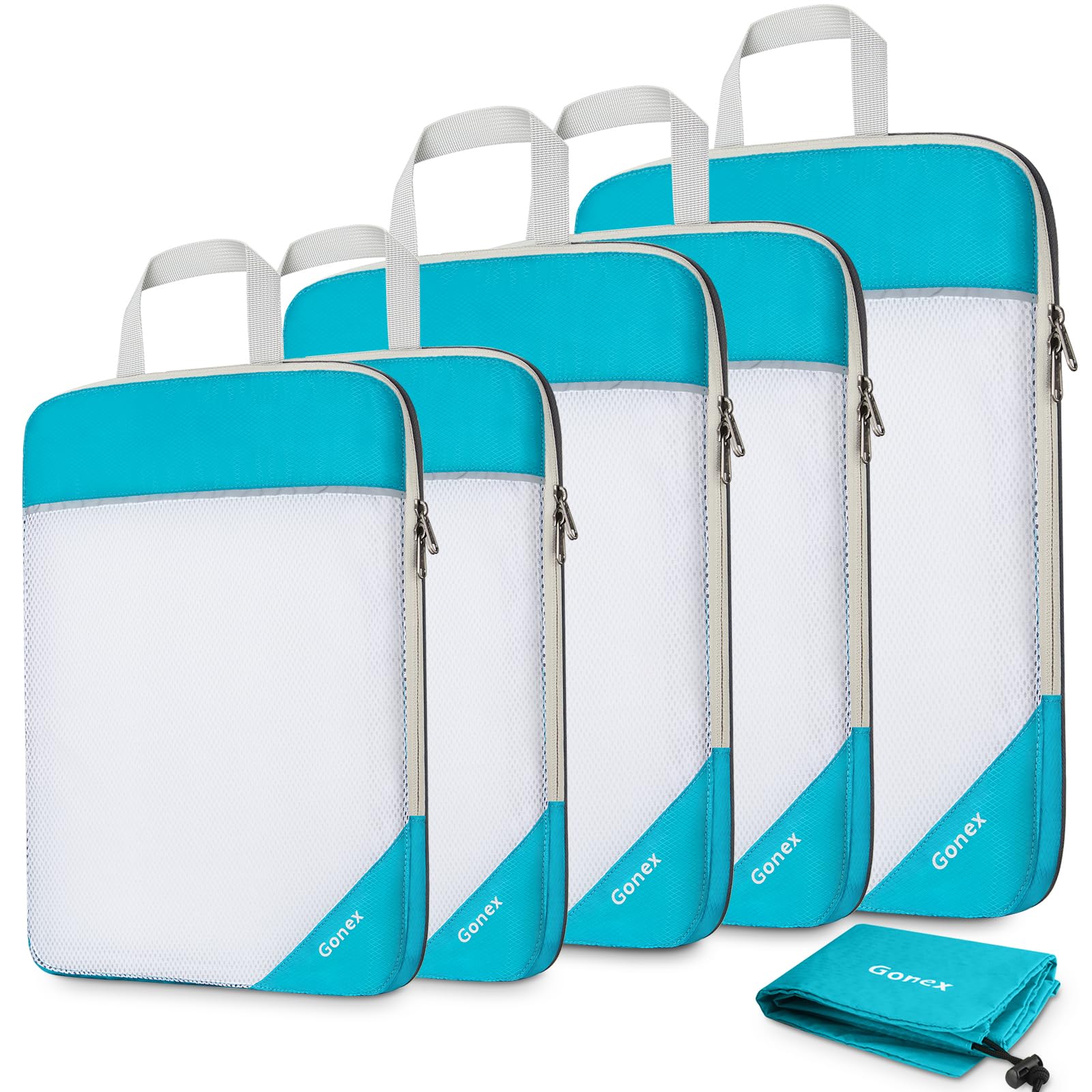 Compression Packing Cubes, Gonex Extensible Storage Mesh Bags Organizers