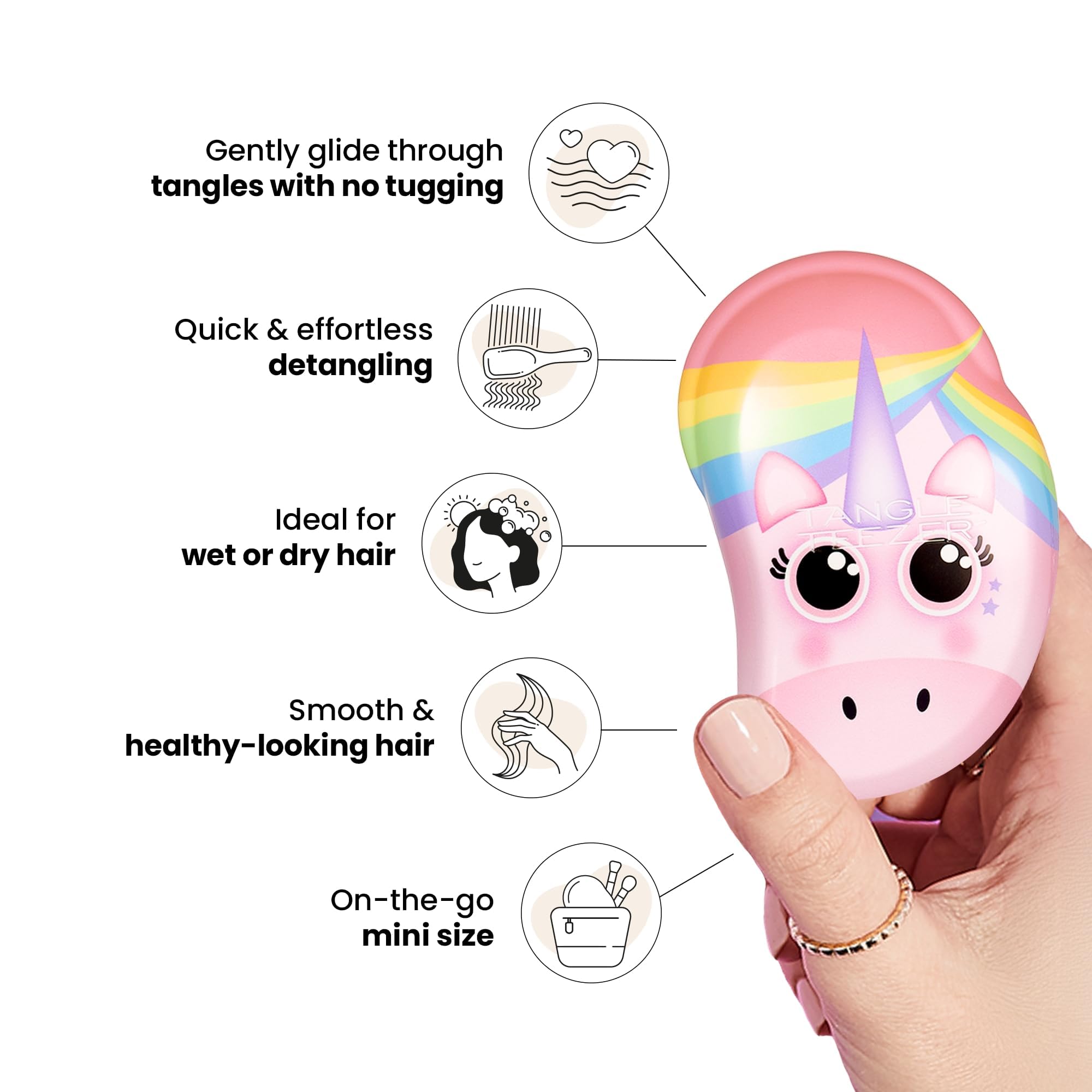 Tangle Teezer Original Detangler Brush, Dry & Wet Hairbrush for All Hair Types, Pink Fizz