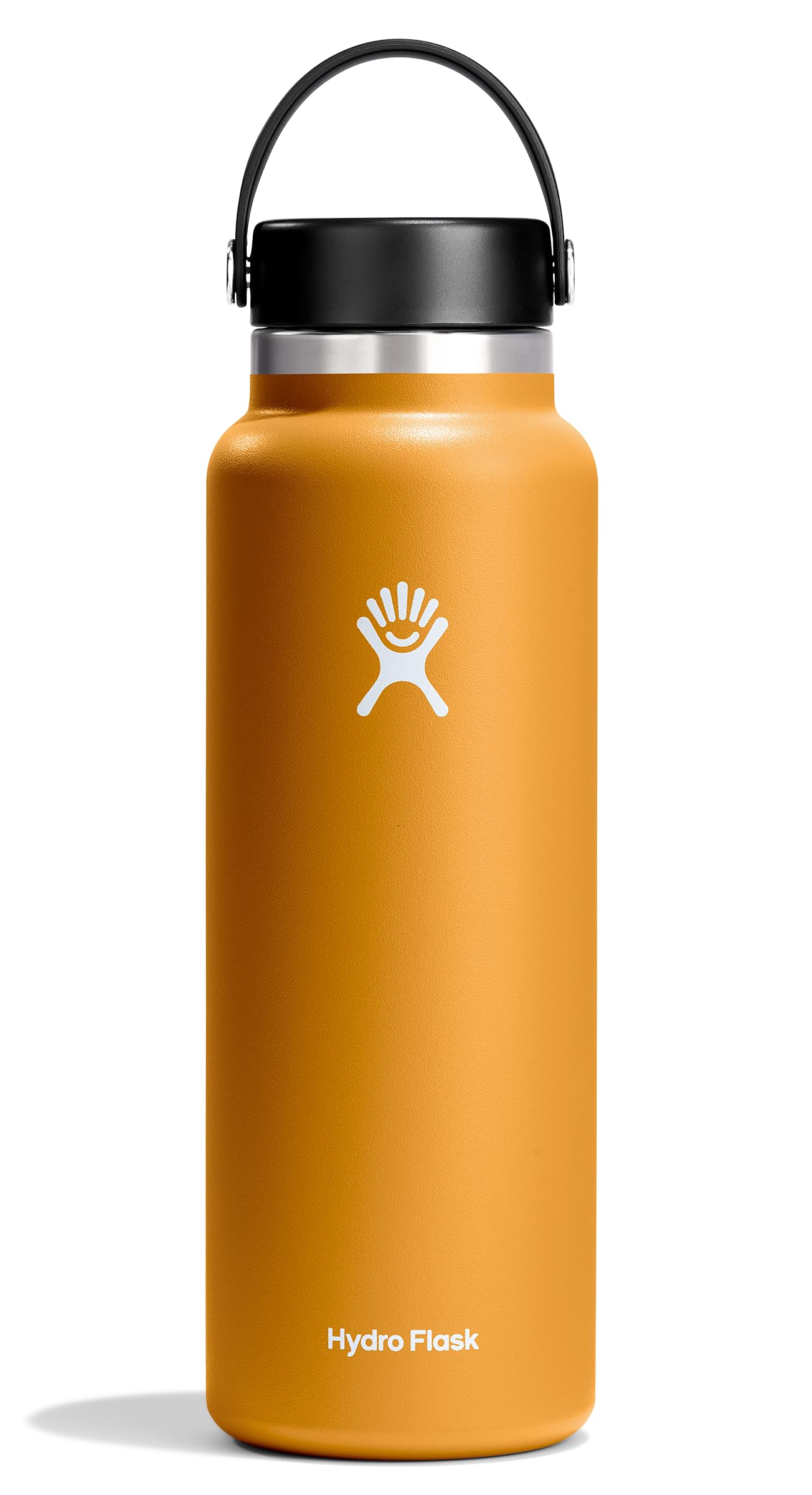 Hydro Flask Water Bottle - Insulated Stainless Steel - Wide Mouth Flex Lid, Non Spill, Leakproof and Refillable in 32 Oz White
