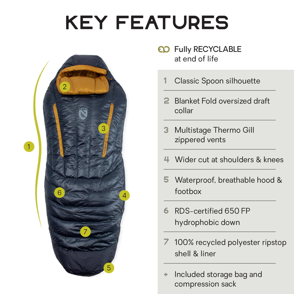 NEMO Equipment Disco Men's & Women's Endless Promise Down Sleeping Bag