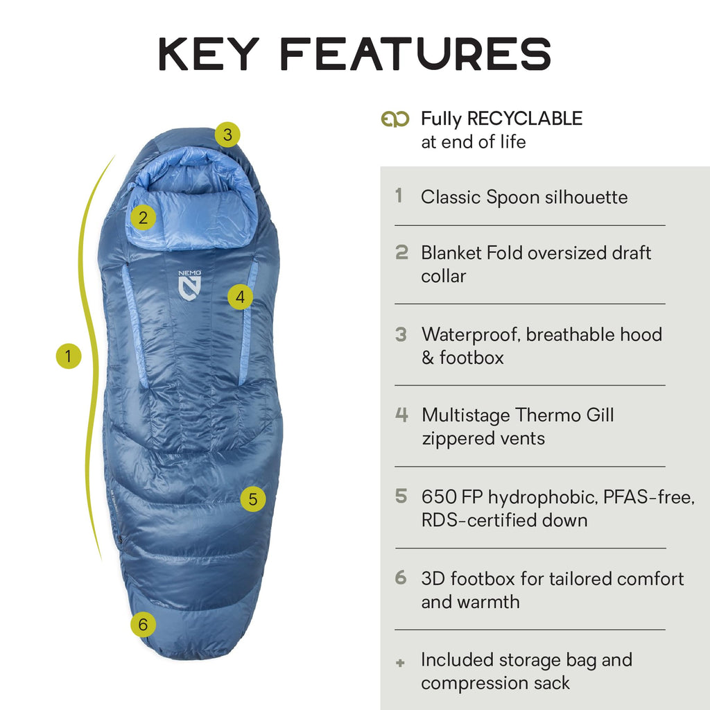 NEMO Equipment Disco Men's & Women's Endless Promise Down Sleeping Bag
