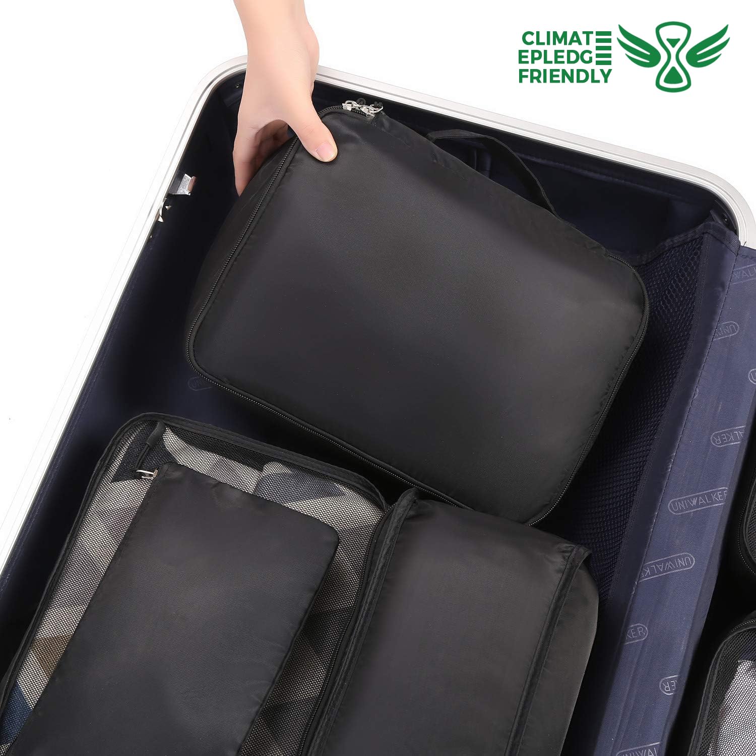 BAGAIL 8 Set Packing Cubes Luggage Packing Organizers for Travel Accessories-Cream