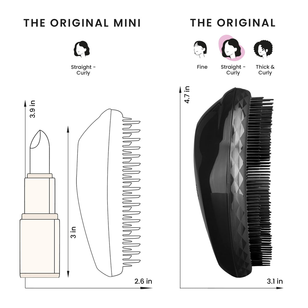 Tangle Teezer Original Detangler Brush, Dry & Wet Hairbrush for All Hair Types, Pink Fizz
