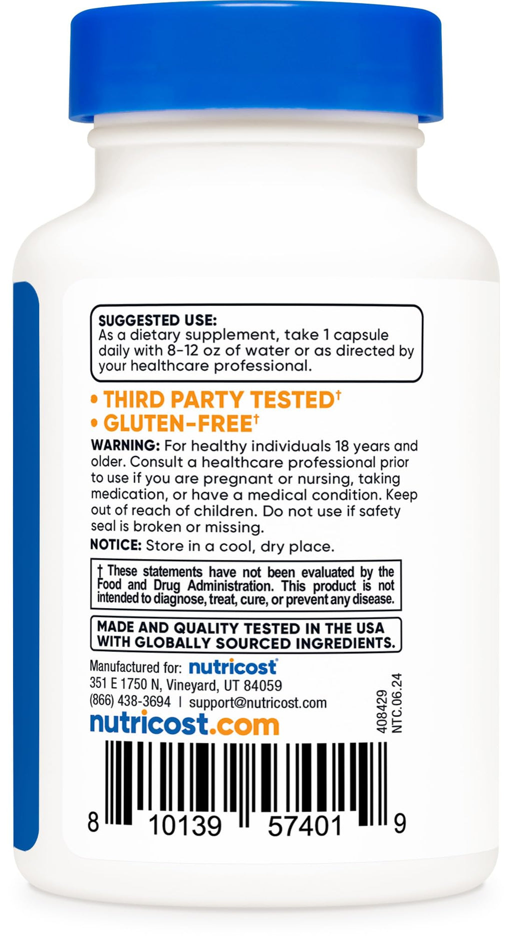 Nutricost KSM-66 Ashwagandha Root Extract 600mg, 60 Veggie Caps - 5% Withanolides - with BioPerine - Full-Spectrum Root Extract