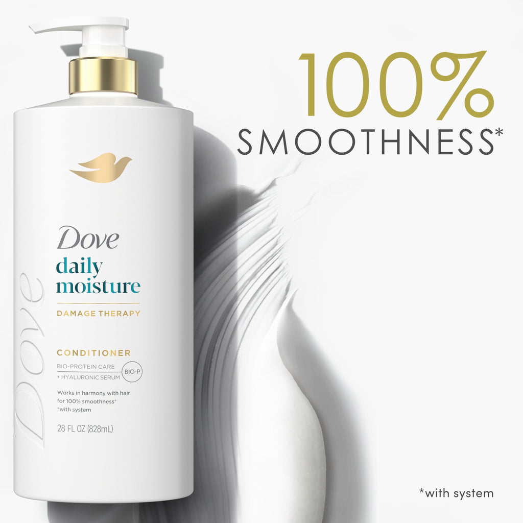 Dove Conditioner Intensive Repair 4 count for Damaged Hair Bio-Protein Care Technology and Amino Serum 12 oz