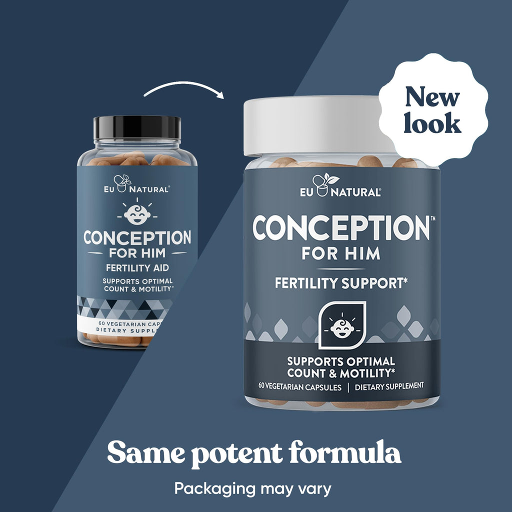 Eu Natural Conception for Her Fertility Supplements for Women - Ovulation, Hormonal Balance & Regular Cycle Support - Myo-Inositol, Folate, Shatavari & Vitex - 60 Vegetarian Capsules