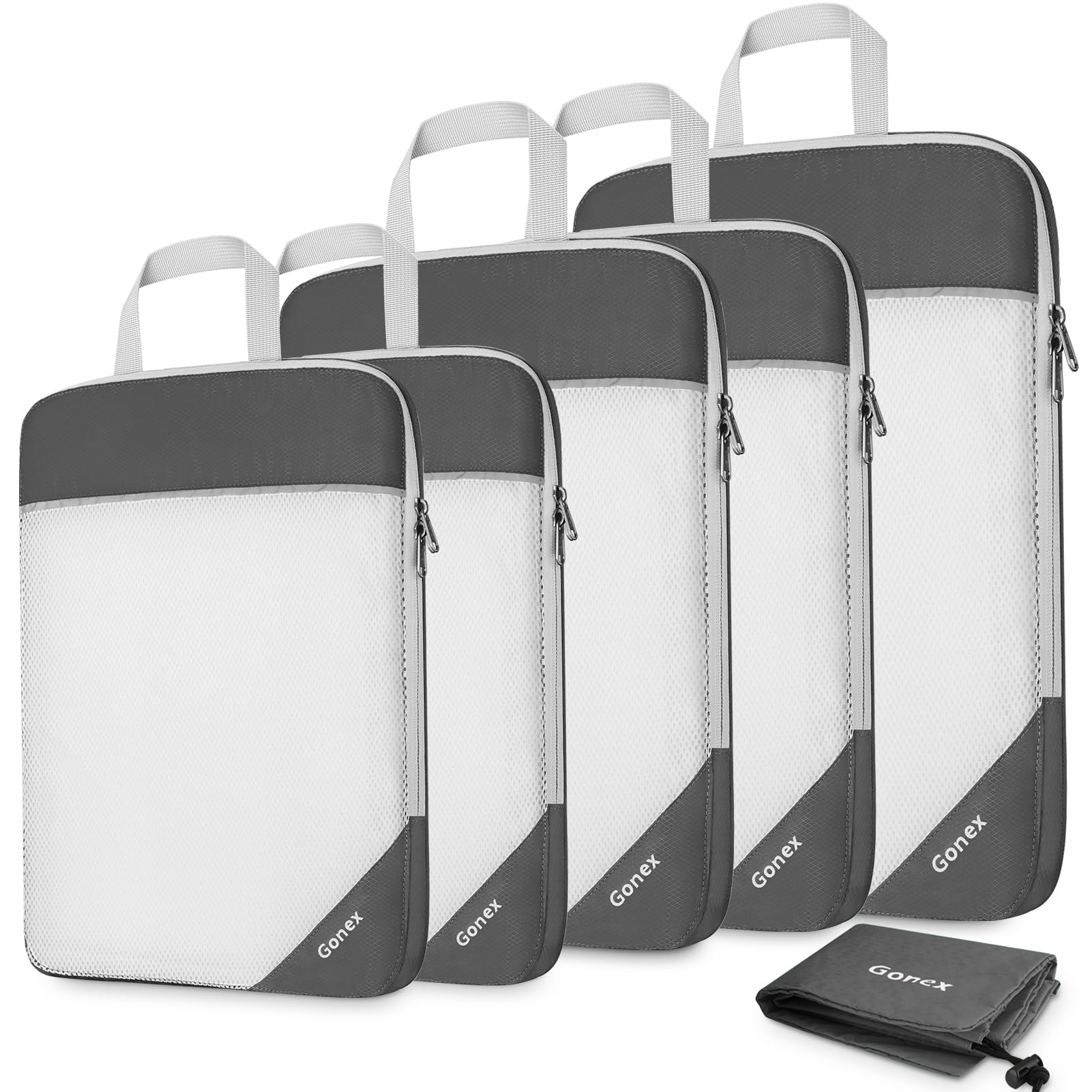 Compression Packing Cubes, Gonex Extensible Storage Mesh Bags Organizers