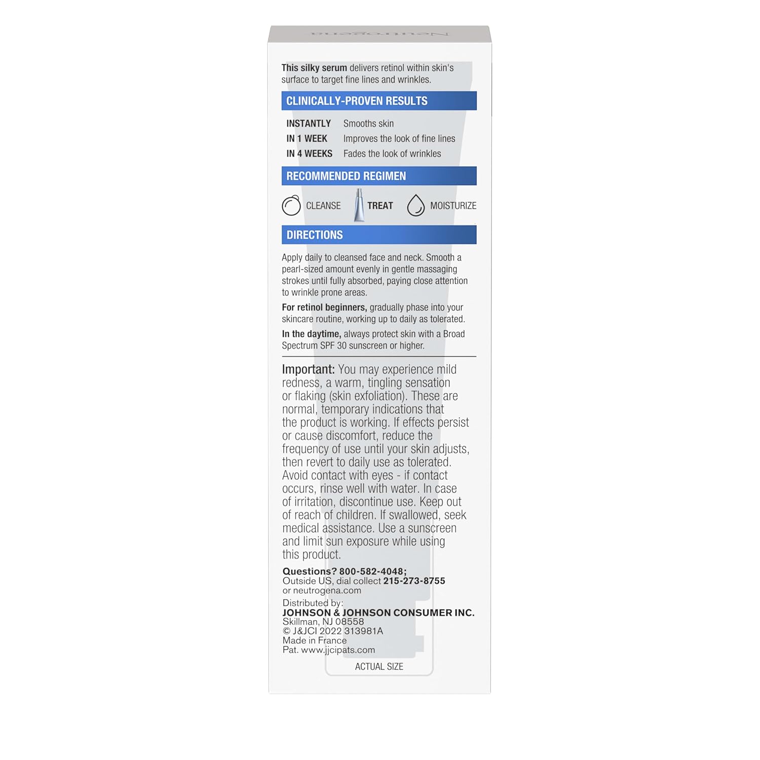 Neutrogena Rapid Wrinkle Repair Retinol Face Serum, Daily Anti-Aging Serum for Face with Retinol & Hyaluronic Acid to Fight Fine Lines, Wrinkles, & Dark Spots, 1 fl. oz