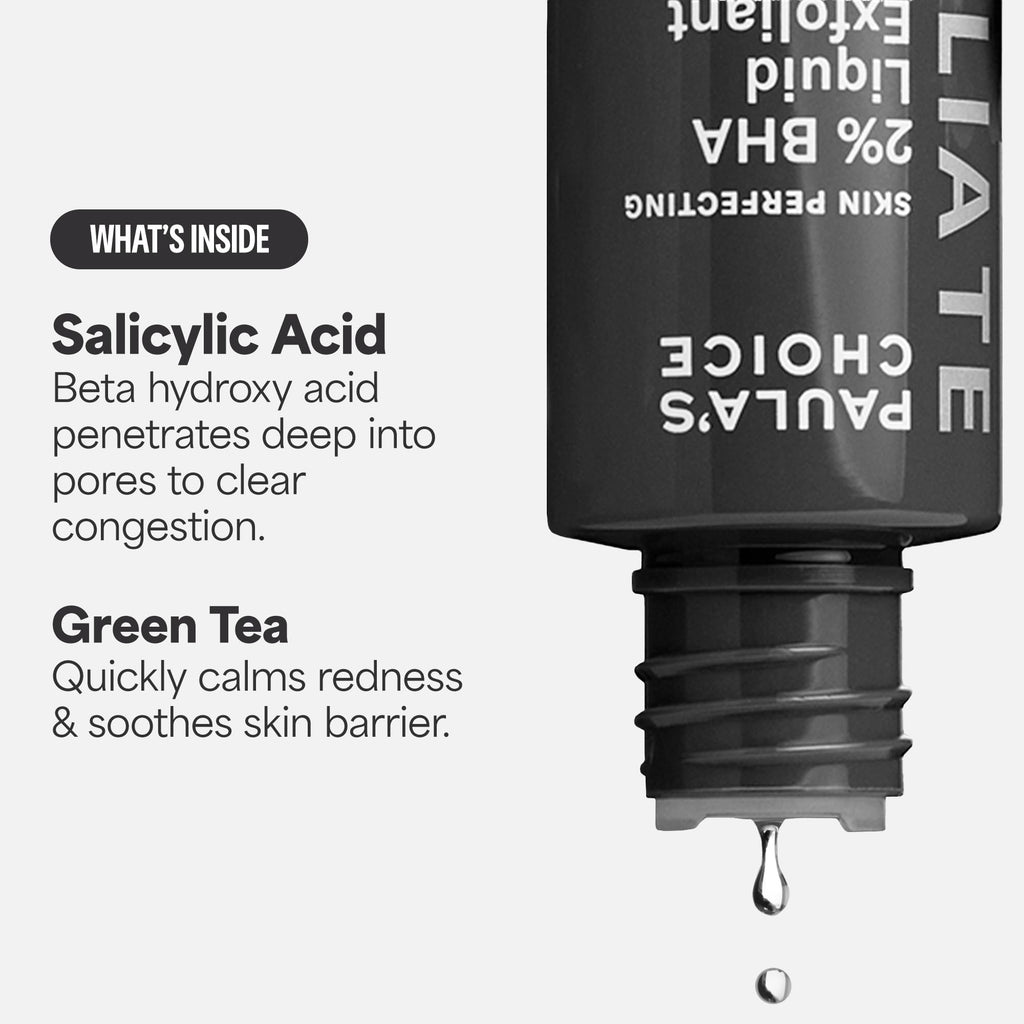 Paula's Choice SKIN PERFECTING 2% BHA Liquid Exfoliant with Salicylic Acid, Facial Polish for Enlarged Pores, Wrinkles & Fine Lines, Suitable for Blackhead-Prone Skin, Fragrance-Free
