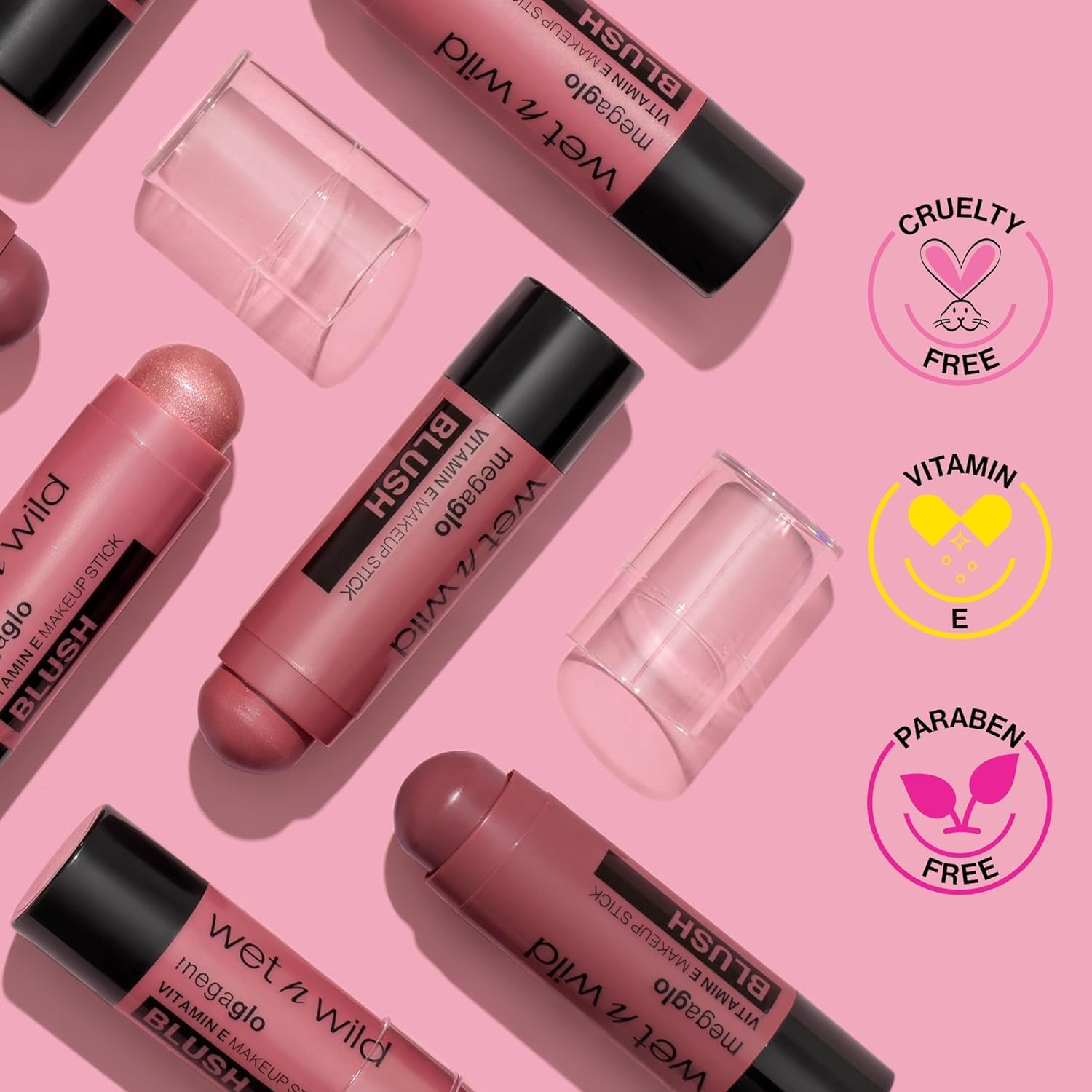 wet n wild MegaGlo Makeup Stick, Buildable Color, Versatile Use, Cruelty-Free & Vegan - When the Nude Strikes