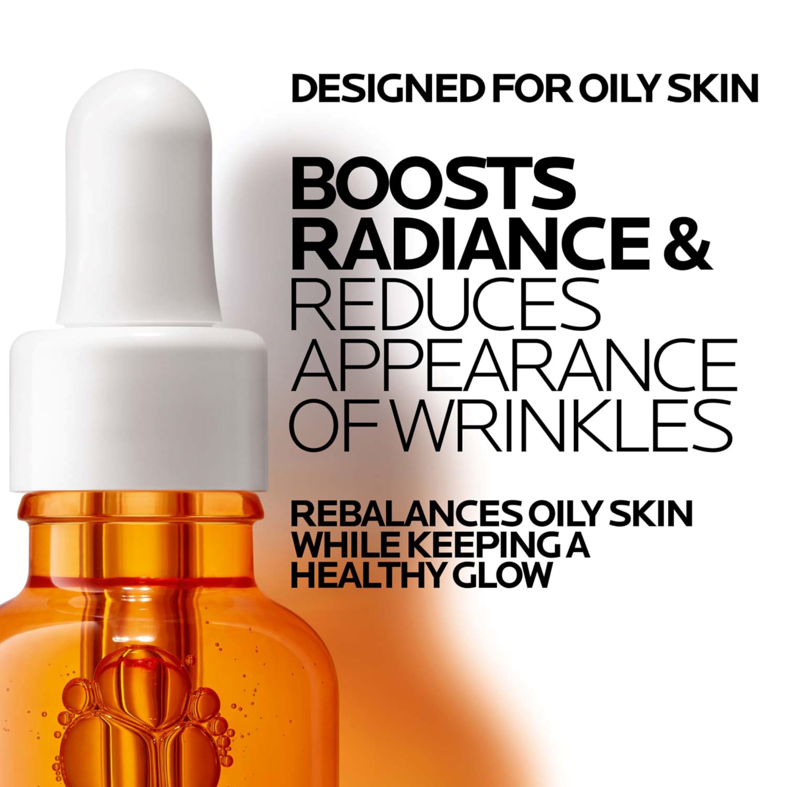 La Roche-Posay Pure 12% Vitamin C Serum For Face With Hyaluronic Acid & Salicylic Acid, Hydrating Face Serum, Boost Radiance & Reduce Wrinkles, 2 Formulas for Normal or Oily Skin Control