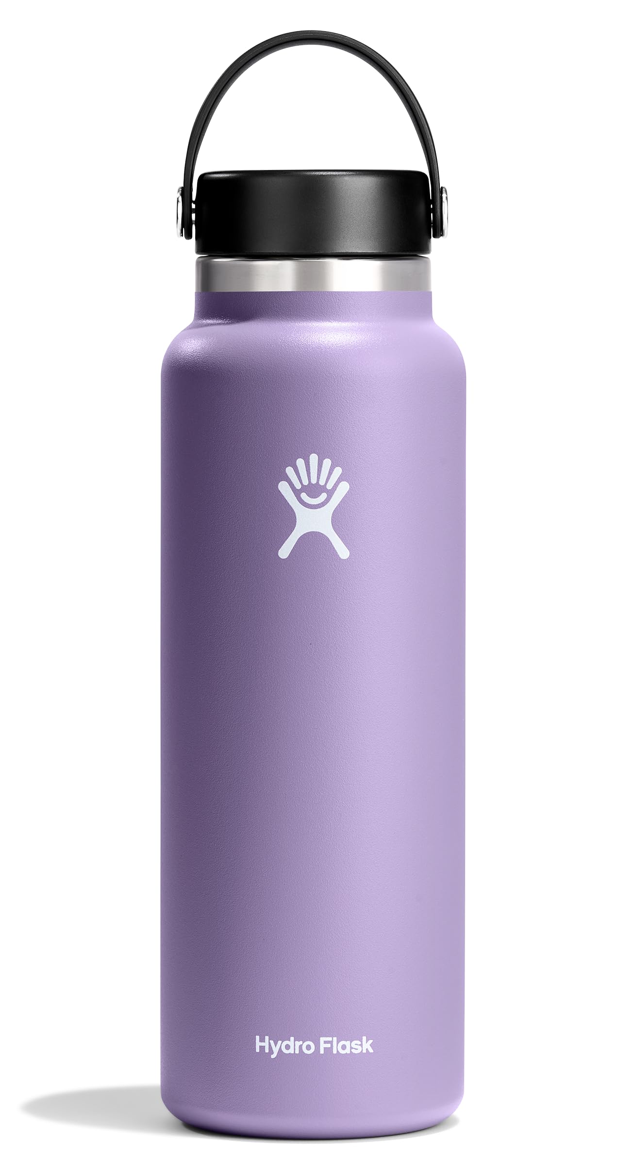 Hydro Flask Water Bottle - Insulated Stainless Steel - Wide Mouth Flex Lid, Non Spill, Leakproof and Refillable in 32 Oz White