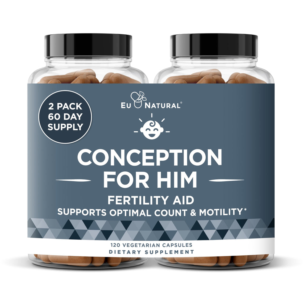 Eu Natural Conception for Her Fertility Supplements for Women - Ovulation, Hormonal Balance & Regular Cycle Support - Myo-Inositol, Folate, Shatavari & Vitex - 60 Vegetarian Capsules