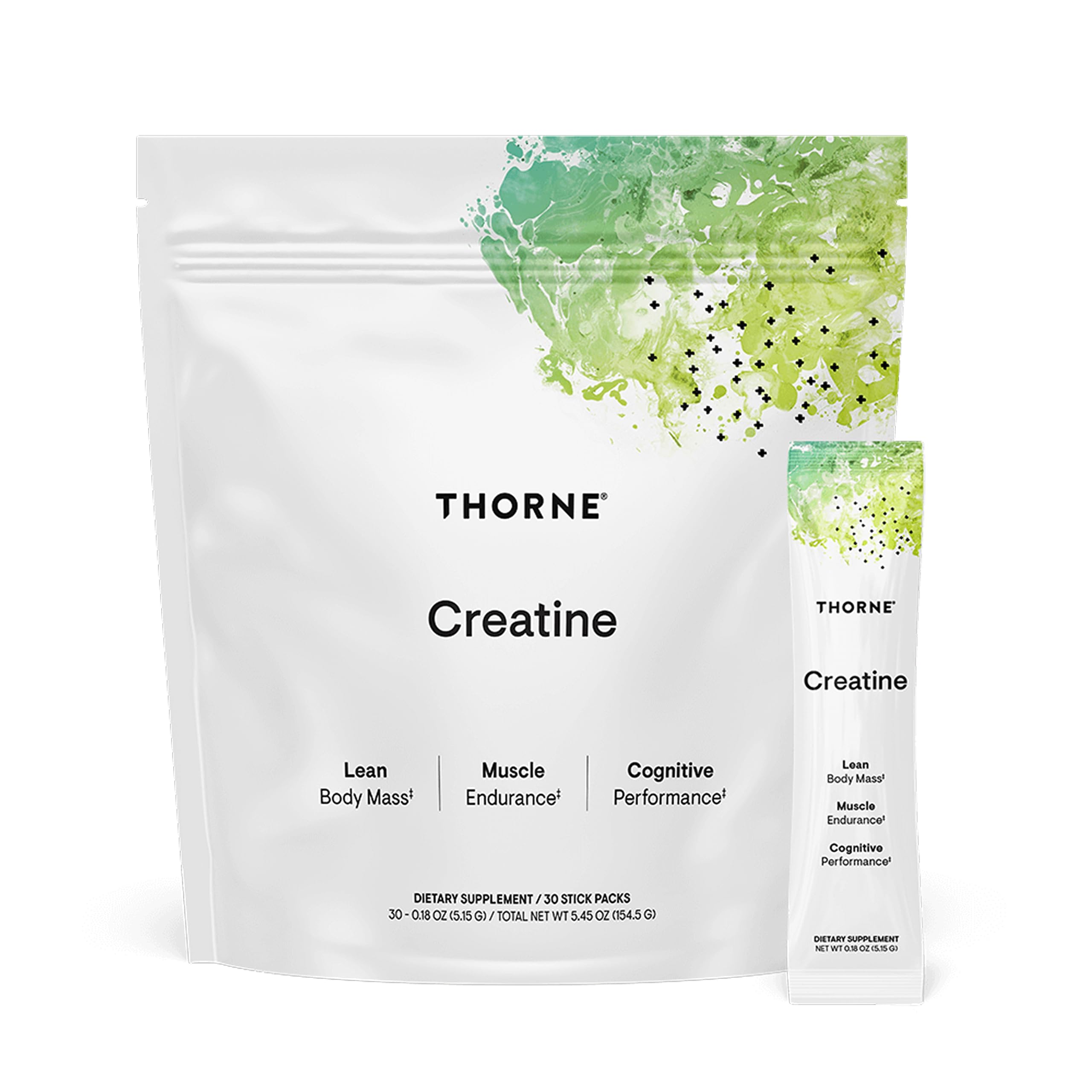 THORNE Creatine - Micronized Creatine Monohydrate Powder - Support for Muscles & Cognitive Function* - for Women & Men - Unflavored - NSF Certified for Sport - 5 g per Serving - 90 Servings
