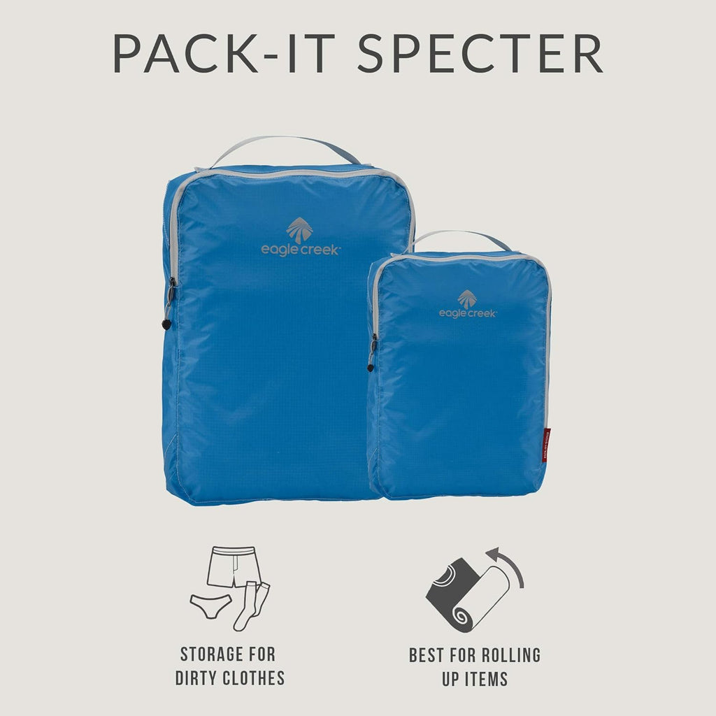 Eagle Creek Pack-It Specter Compression Packing Cubes Set, White/Strobe - Small/Medium