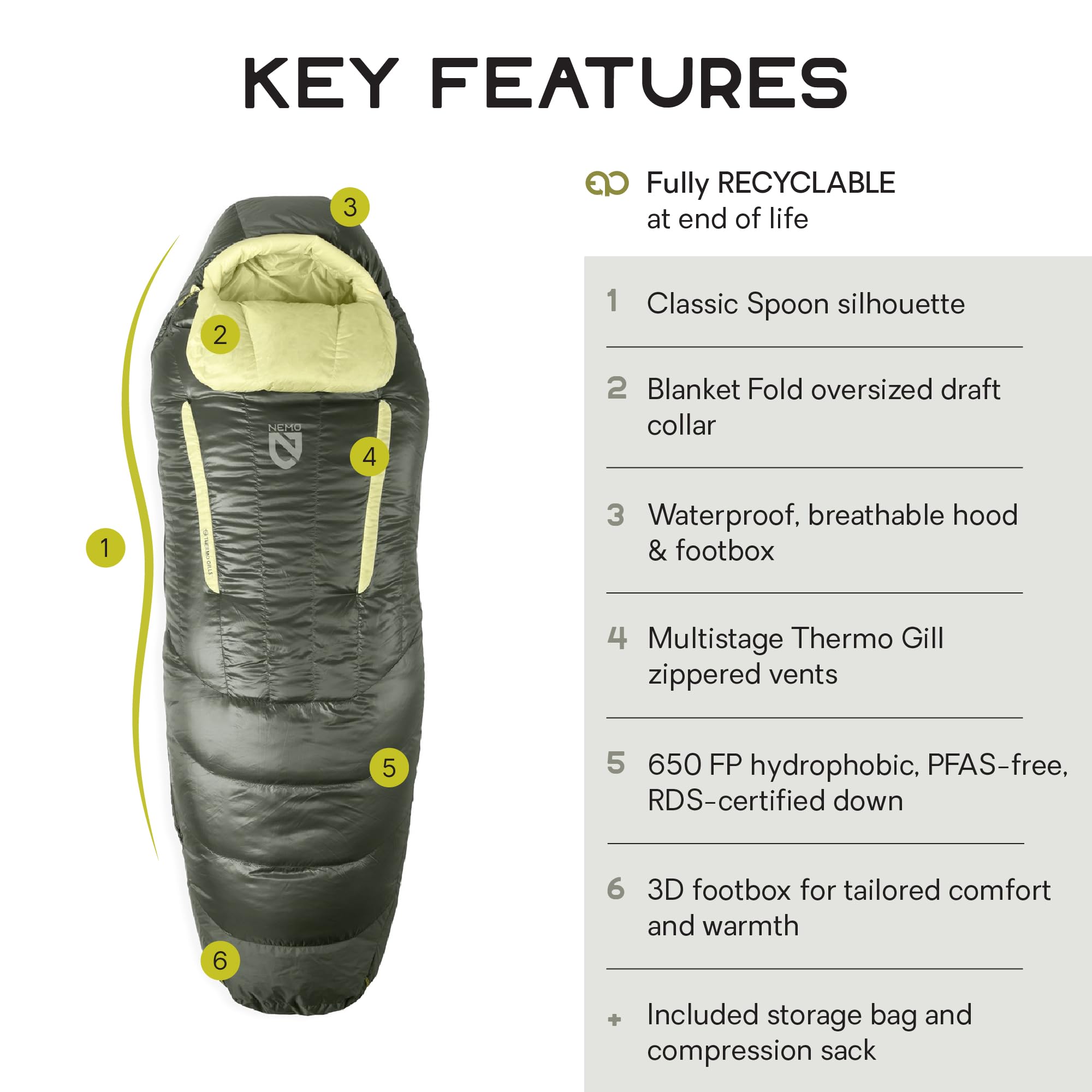 NEMO Equipment Disco Men's & Women's Endless Promise Down Sleeping Bag