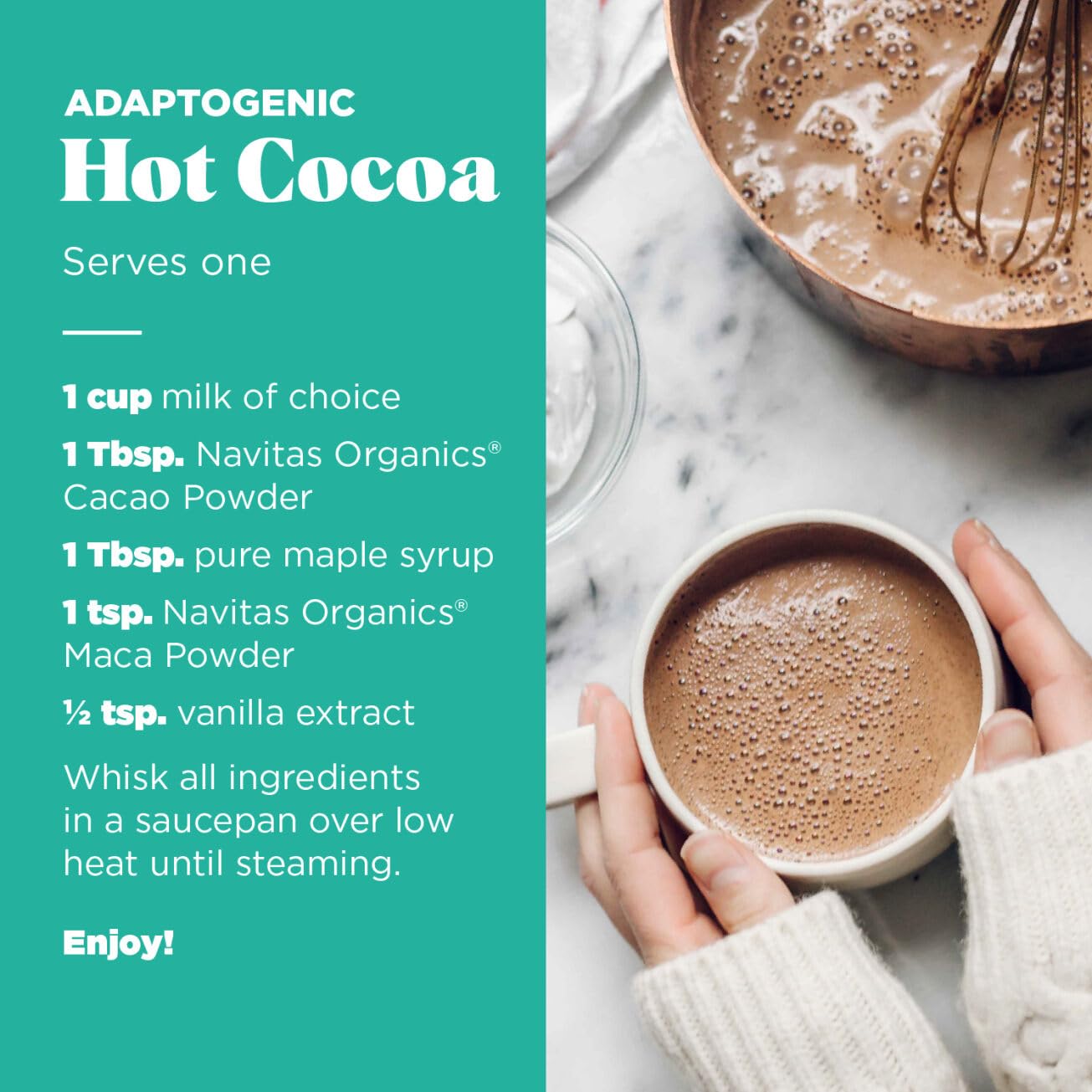 Navitas Organics Maca Powder – 100% Gelatinized Peruvian Maca for Adaptogen Smoothies, Lattes, Baking & More – Energize & Balance - USDA Organic, Non GMO, Vegan, Gluten Free (8oz. Bag, 45 Servings)