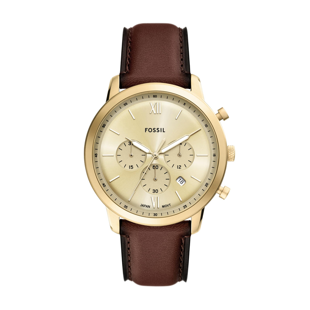 Fossil Men's Watch, Neutra Quartz Stainless Steel Chronograph Watch for Men