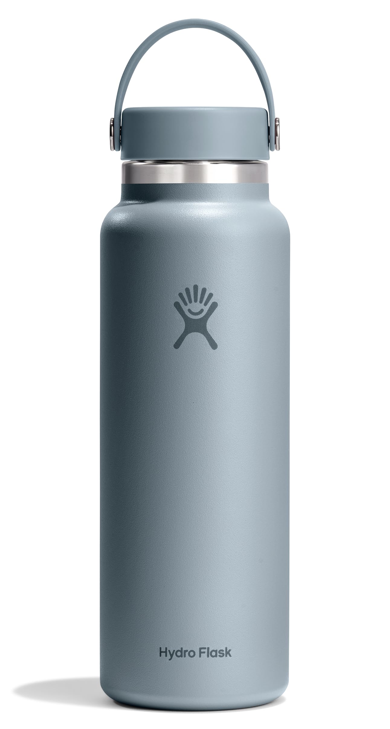 Hydro Flask Water Bottle - Insulated Stainless Steel - Wide Mouth Flex Lid, Non Spill, Leakproof and Refillable in 32 Oz White