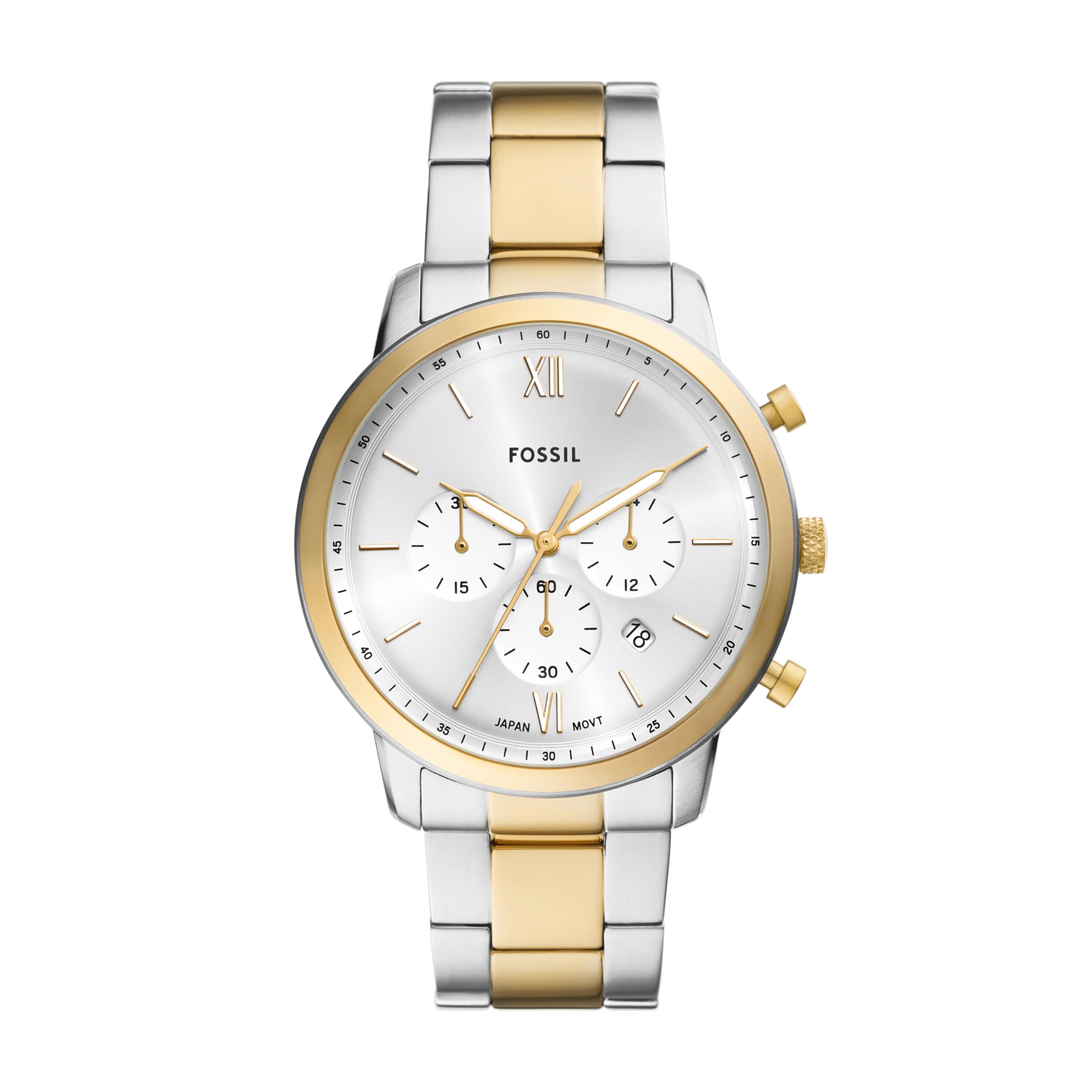 Fossil Men's Watch, Neutra Quartz Stainless Steel Chronograph Watch for Men