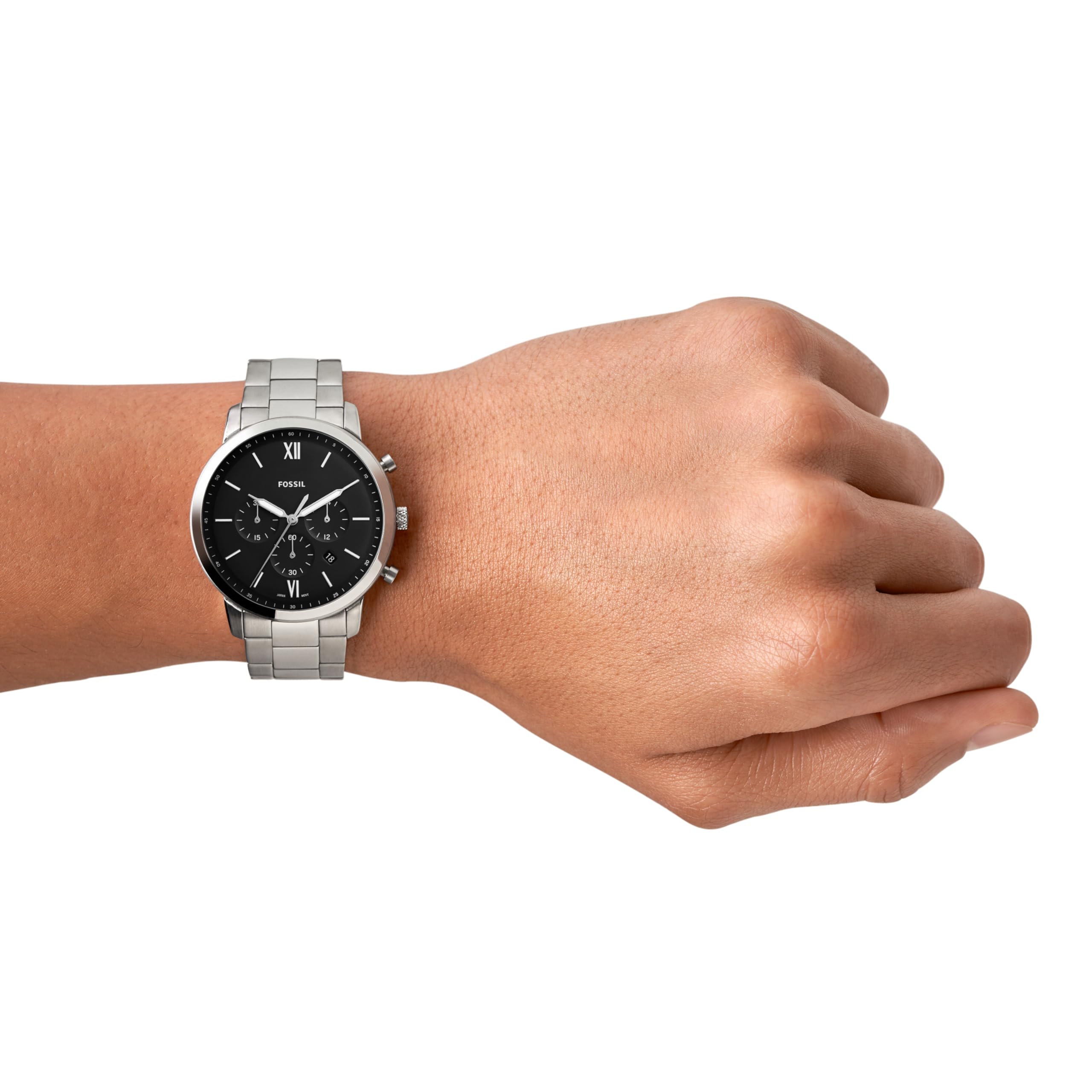 Fossil Men's Watch, Neutra Quartz Stainless Steel Chronograph Watch for Men