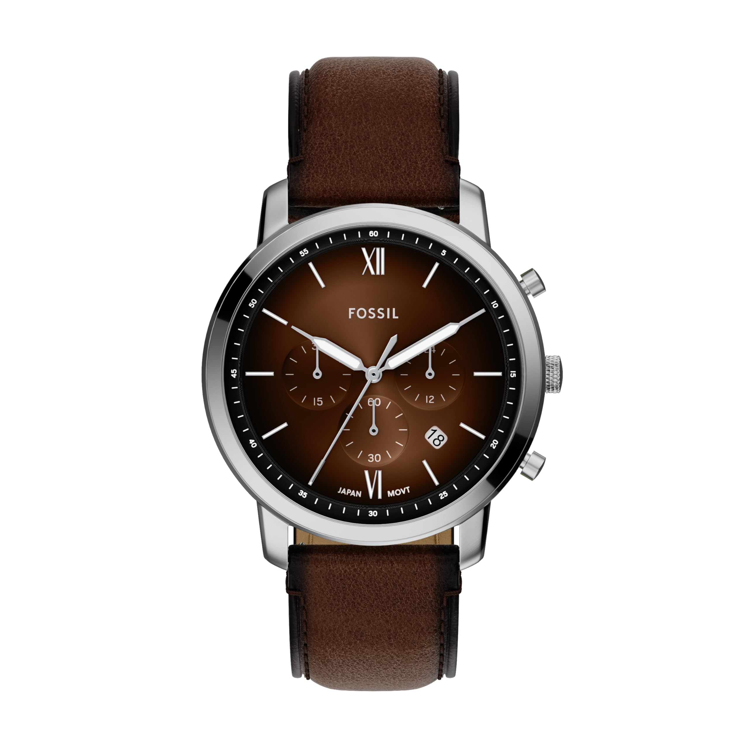 Fossil Men's Watch, Neutra Quartz Stainless Steel Chronograph Watch for Men