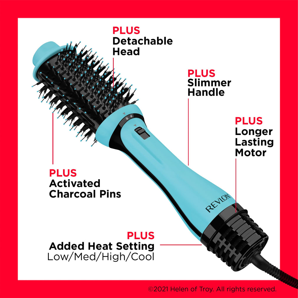 REVLON One Step Volumizer Plus Hair Dryer and Styler | More Volume, Less Damage, and More Styling Control for Easy and Fast Salon-Style Blowouts, Plus Travel Friendly (Black)