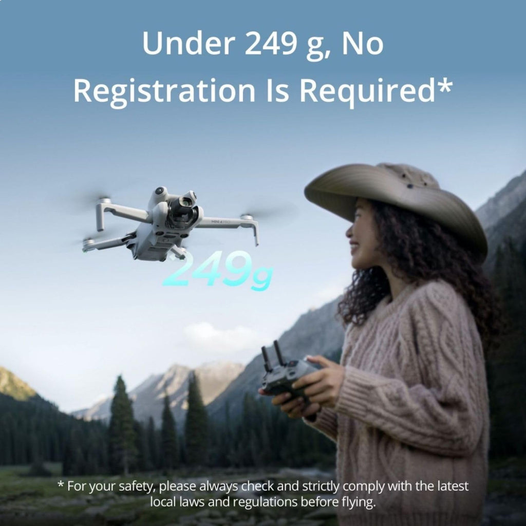 DJI Mini 4 Pro (DJI RC 2), Drones with Camera for Adults 4K, Under 0.549 lbs/249 g, 34 Mins Flight Time, 20km Max Video Transmission Distance, Omnidirectional Vision Sensing, Mini Drone for Beginners