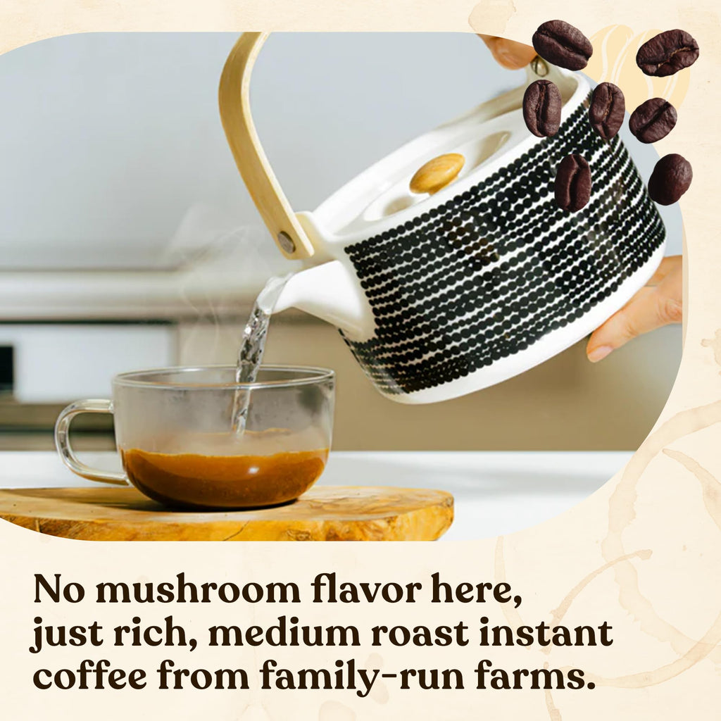 Four Sigmatic Original Mushroom Coffee | High Dose Lion's Mane, Chaga, Turkey Tail, Cordyceps and Reishi | Energy, Focus & Immune Support | 30 Servings