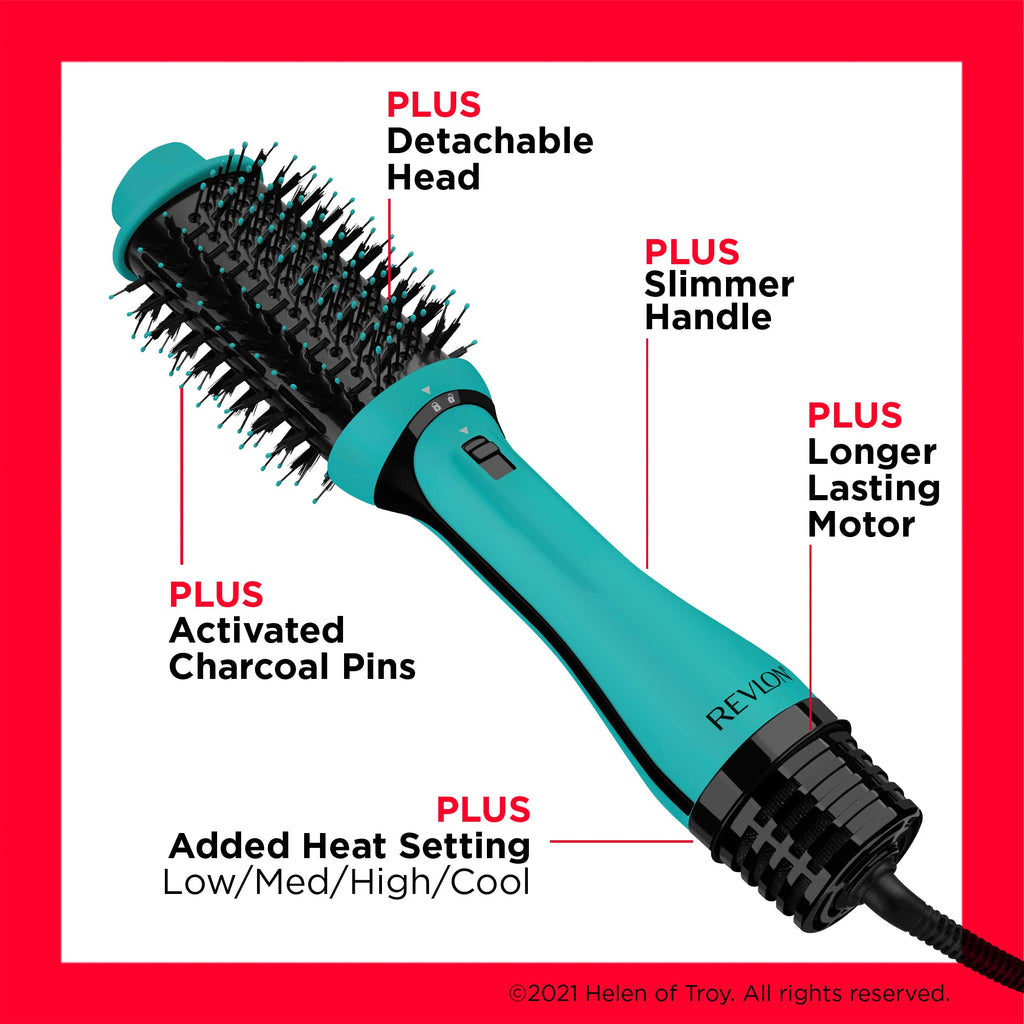 REVLON One Step Volumizer Plus Hair Dryer and Styler | More Volume, Less Damage, and More Styling Control for Easy and Fast Salon-Style Blowouts, Plus Travel Friendly (Black)